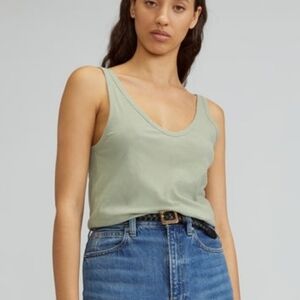 Everlane Green Air Cami Tank, Size Large